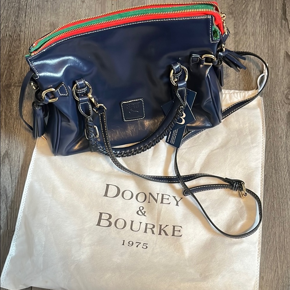 Dooney & Bourke Navy Blue Leather Handbag